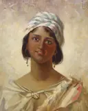 Orientalist Beauty by Frederick Davenport Bates, 1900, oil on canvas, offered Oct 2021