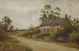Cottage near Rye, inscribed verso and dated 1898, 30 x 45cm by Walter Wallor Caffyn, 1898, oil on board, sold Oct 2021
