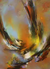 Untitled by Leonardo Nierman, oil on board, sold Oct 2021