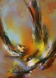 Untitled by Leonardo Nierman, oil on board, sold Oct 2021