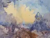 Folio of watercolours and by Michael Cadman, pastel, sold Oct 2021