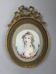 Miniature of Alice Birket Foster by Copley Fielding, 1837, watercolor, sold Oct 2021