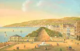 La Villa Reale, Napoli by Camillo de Vito, 1887, gouache, offered Feb 2023