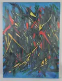Turkish, an untitled abstract composition by Selim Turan, 1957, oil on canvas, sold Feb 2023