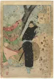 EIGHT ORIGINAL JAPANESE WOODBLOCK PRINTS; from the series of One Hundred Aspects of the Moon, 1885-1892, (8) by Yoshitoshi Tsukioka, print (other), sold Feb 2023