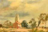 Ingham Norfolk by Edward Wesson, oil on board, sold Jan 2023