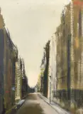 Street in London by Robert Lutyens, oil on canvas, sold Jan 2023