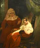 Dutch, a resting female figure attended by her maid by Johannes Anthonie Balthazar Stroebel, oil on canvas, offered Jan 2023