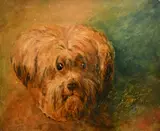 British, a head study of a dog by Samuel Bough, oil on board, sold Jan 2023