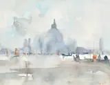 British, A scene from the canal in Venice by Hercules Brabazon Brabazon, watercolour, sold Jan 2023
