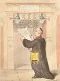 The Chancellor of the Inquisition Marking the Incorrigibles by James Gillray, etching, sold Jan 2023