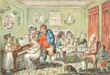 Farmer Giles and his wife Shewing off their Daughter Betty by James Gillray, etching, sold Jan 2023