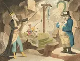 John Bull ou Le Peuple Anglais Apprenant de l'Enchanteur Merlin by Louis le Coeur, etching, sold Jan 2023