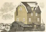 Woodbridge Tide Mill, monochrome print, (possibly a proof for the lithograph) printed signature and dated '66, 12.5" x 19 by David Gentleman, print, sold Jan 2023