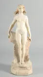 A finely carved two colour marble standing nude by Cesare Scheggi, sculpture, offered Jan 2023