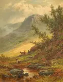 Looking Towards Glencoe from Rannoch Moor by Henry Deacon Hillier-Parker, oil on canvas, sold Nov 2022