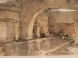 Stamped print - Continental bathing scene by William Russell Flint limited edition, print, sold Jan 2019