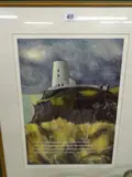 Print - Anglesey coastal windmill by Wilf Roberts limited edition, print, sold Jan 2019