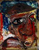The Old Storyteller by Iwan Bala, 1987, mixed media, sold Dec 2018