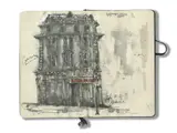 Labour Hall Swansea sketchbook study by Jon Williams giclee print, 2016, giclee, sold Dec 2018