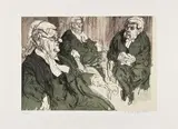 Three Judges by Feliks Topolski, 1961, screenprint, sold Dec 2018