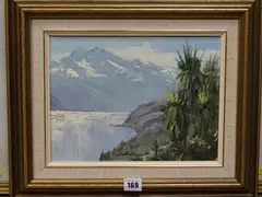 Lake Wakatipui by Mark Thomas, oil on board, sold Nov 2018