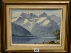 Untitled by Mark Thomas, oil on board, sold Nov 2018