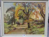 Untitled by Miles Balmford Sharp, oil on board, sold Nov 2018