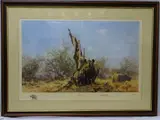 Rhino Beware by David Shepherd Obe framed limited edition, print, sold Oct 2018