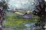 Untitled by Andrew Henderson, oil on paper, sold Oct 2018