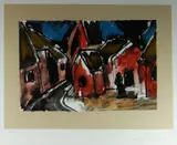 Coloured lithograph by Curwen Chilford Press - entitled ' by Josef Herman limited edition, lithograph, sold Oct 2018