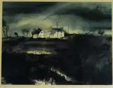 Colour print - Snowdonia landscape entitled on Attic by John Knapp-Fisher limited edition, print, sold Oct 2018