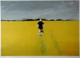 Girl in Rape Field by John Knapp-Fisher limited edition, print, sold Oct 2018