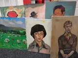 Untitled by Seven John Cherrington oil paintings, oil, sold Oct 2018