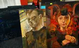 Untitled by Seven John Cherrington oil paintings, oil, sold Oct 2018
