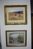 Millersdale, Derbyshire, bridge over a river by Michael Crawley, watercolour, sold Oct 2017