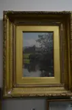 View of a Country House from the lake, oil on canvas, by Initialled T.c.f., 1877, oil on canvas, sold Oct 2017