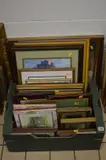 A BOX OF COLOUR PRINTS AND WATERCOLOURS, (box and one loose) by Paintings And Prints, watercolor, sold Oct 2017