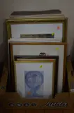 folder of student's artwork, framed prints and paintings including a Venetian scene watercolour, indistinctly signed lower left, 27cm x 41cm (one box) by Painting And Prints, watercolour, sold Oct 2017