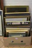 a box of watercolours by Peter Lines, Bill Hazelhurst and others, square mirror, various prints and tapestry pictures (box and two loose) by Paintings And Prints, watercolor, sold Aug 2017