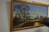 landscape, oil on canvas, signed lower right, 50cm x 100.5cm, believed by Wendy Reeves Sunset Morn, oil on canvas, sold Jul 2017