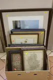 ETC, a box to include a 19th Century needlework sampler in a rosewood by Paintings And Prints, print (other), sold Jul 2017