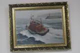 Torbay Lifeboat (Edward Bridges) leaving the harbour by W. H. Stockman, oil on canvas, sold Jun 2017