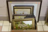 ETC, a box to include a 19th Century needlework sampler in a rosewood by Paintings And Prints, print (other), sold Jun 2017