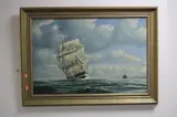 Clipper at full sail by Michael Beddows, oil on canvas, sold May 2017