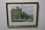 The Almshouse and Church, Chipping Campden, watercolour, signed lower by David W. Birch, watercolour, sold May 2017