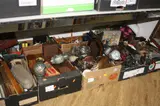 BOXES, SCALES, PRINTS, small suitcase, etc (nine boxes and loose pictures) by Nine Boxes Of Metalwares, print (other), sold May 2017