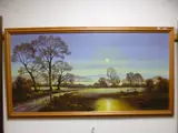 landscape, oil on canvas, signed lower right, 50cm x 100.5cm, believed by Wendy Reeves Sunset Morn, oil on canvas, sold May 2017