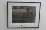 steam railway scene with roundhouse, pastel on paper, signed Dobson lower right, by Martin J Dobson, pastel on paper, sold May 2017