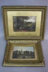 'Goodrich Castle from The Lane', oil on canvas, signed and titled by Samuel Henry Baker, oil on canvas, sold Apr 2017